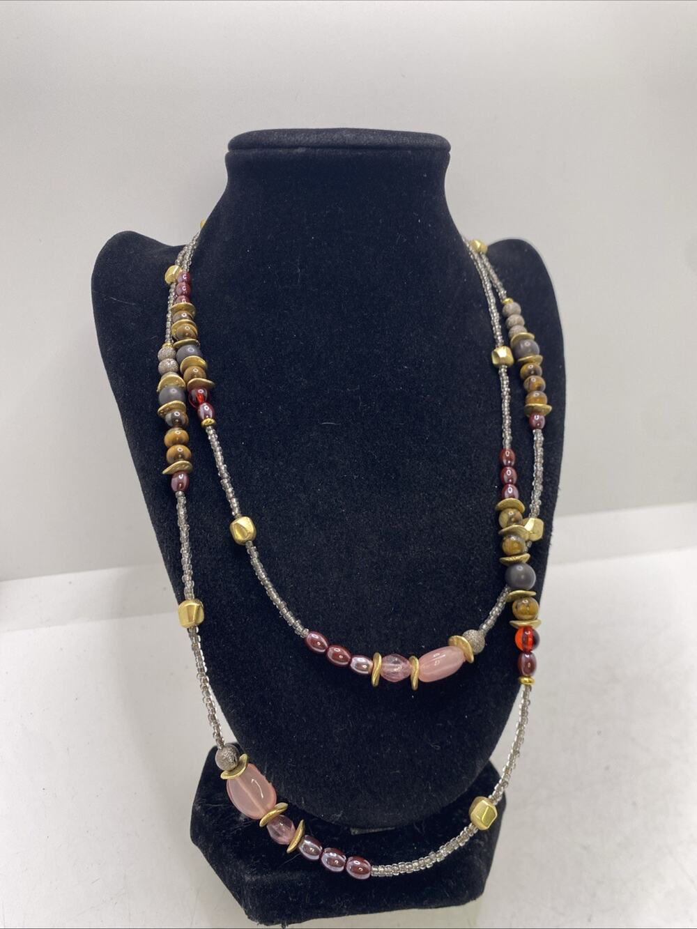 Vintage Multiple Beaded Womens Necklace